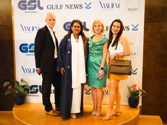 Simone Passina市场部长与Zara Abdul Rehman董事总经理-RSVP活动,GSL总裁Cinzia Cagliani和Rasha Aboulela